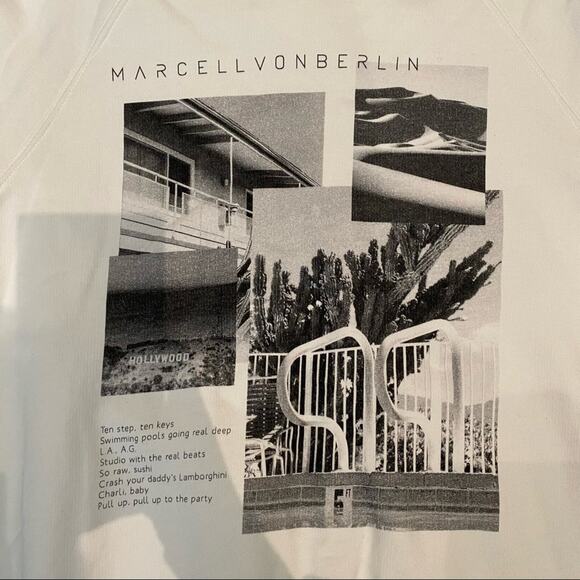 Marcel Von Berlin  I Got It Lyrics Graphic Tee Long Sleeves Crew Neck White - Picture 5 of 5